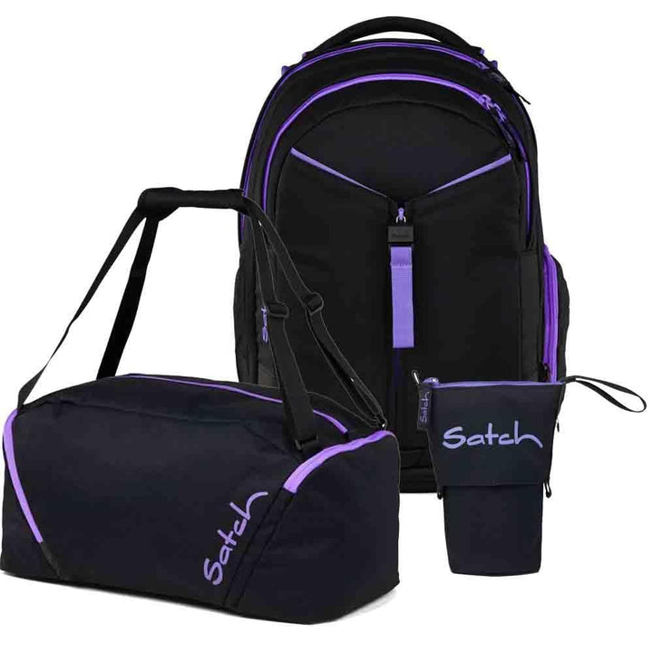 Satch Match Pencil Slider Edition Schulrucksack Set 3tlg. inkl. Sporttasche Purple Phantom, Purple P