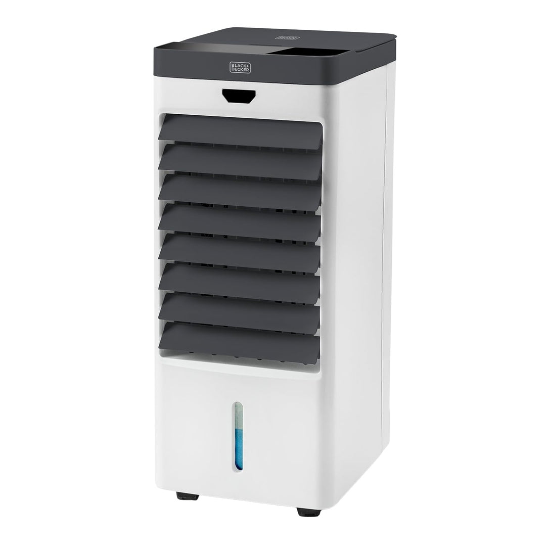 Black+Decker BXAC50E Verdunstungs-Klimagerät, Ventilator, Luftbefeuchter, 4 Eisbehälter, 5 l, 3 Gesc