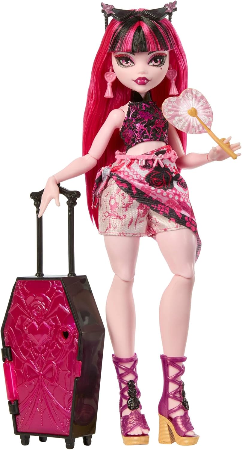 Monster High Skulltimate Secrets Draculaura-Puppe und Zubehörset, Destination: Gore-geous Oasis mit