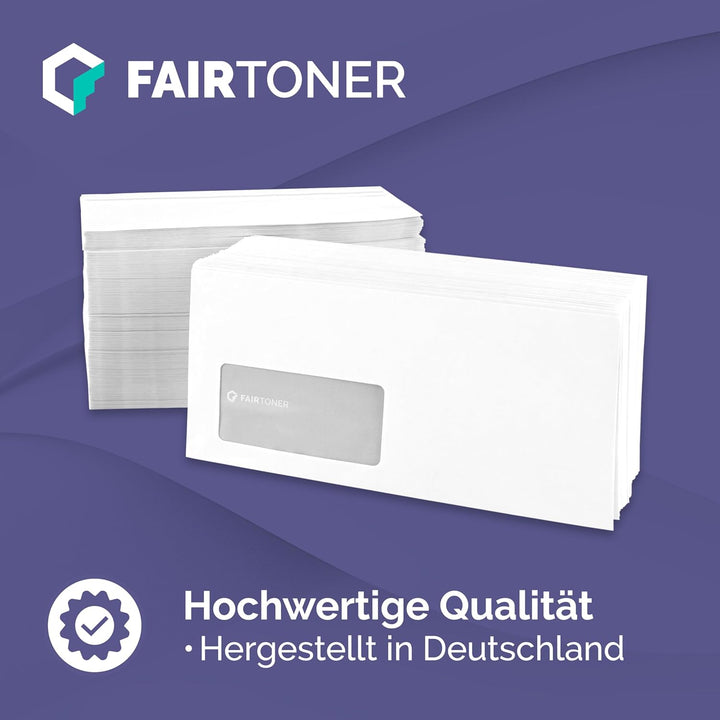 FairToner Briefumschläge DIN lang mit Fenster (1.000 Stück) selbstklebend, Fensterbriefumschläge 22