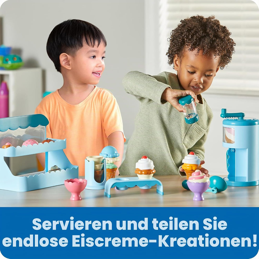 Learning Resources Swirly Scoops Eiscreme-Shop LER9278, Ab 2 Jahren, Rollenspiel Eisdiele, Feinmotor