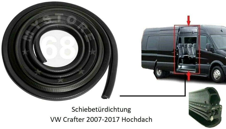 LLS-GERMANY Schiebetürdichtung Kompatibel mit V.W. CRAFTE-R Schiebetür Dichtung Gummidichtung (Ab 20