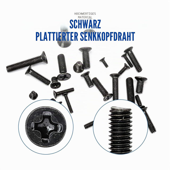 NINDEJIN 720 Stück Laptop Computer Schrauben Kit, Flachkopf Phillips Mini Schrauben M1.4 M1.7 M2 M2.