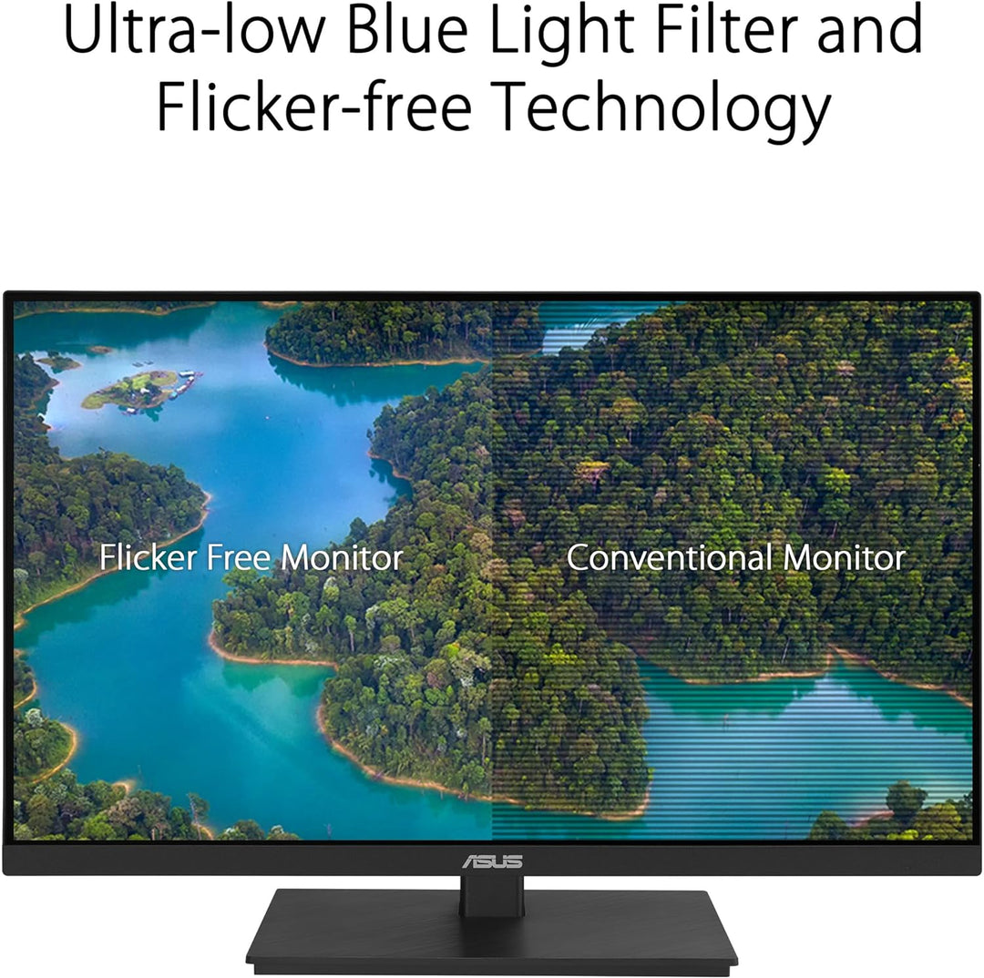 ASUS Business VA27ACFSN - 27 WQHD Monitor - Rahmenlos, ergonomisch, Flicker-Free, Blaulichtfilter, A
