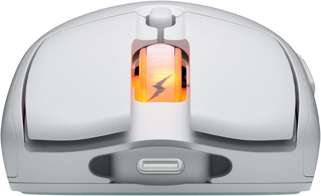 Fnatic BOLT Weisse Kabellose Gaming Maus – Pixart 3370 Sensor, 69g, WiFi & Bluetooth, Akkulaufzeit 1
