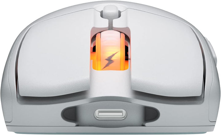 Fnatic BOLT Weisse Kabellose Gaming Maus – Pixart 3370 Sensor, 69g, WiFi & Bluetooth, Akkulaufzeit 1