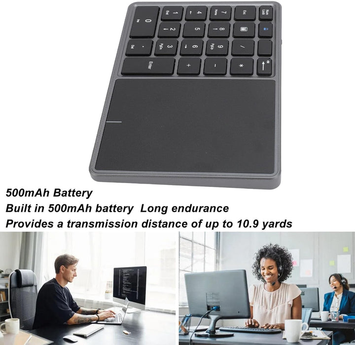VBESTLIFE Kabellose Zifferntastatur, Bluetooth 4.2 und Kabellose 2,4 G-Dual-Modi-Zifferntastatur mit