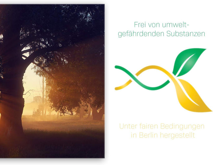 ge Bildet Bild auf Leinwand | the oak - Eiche in 70x50 cm als Wandbild | Wand-deko Dekoration Wohnun