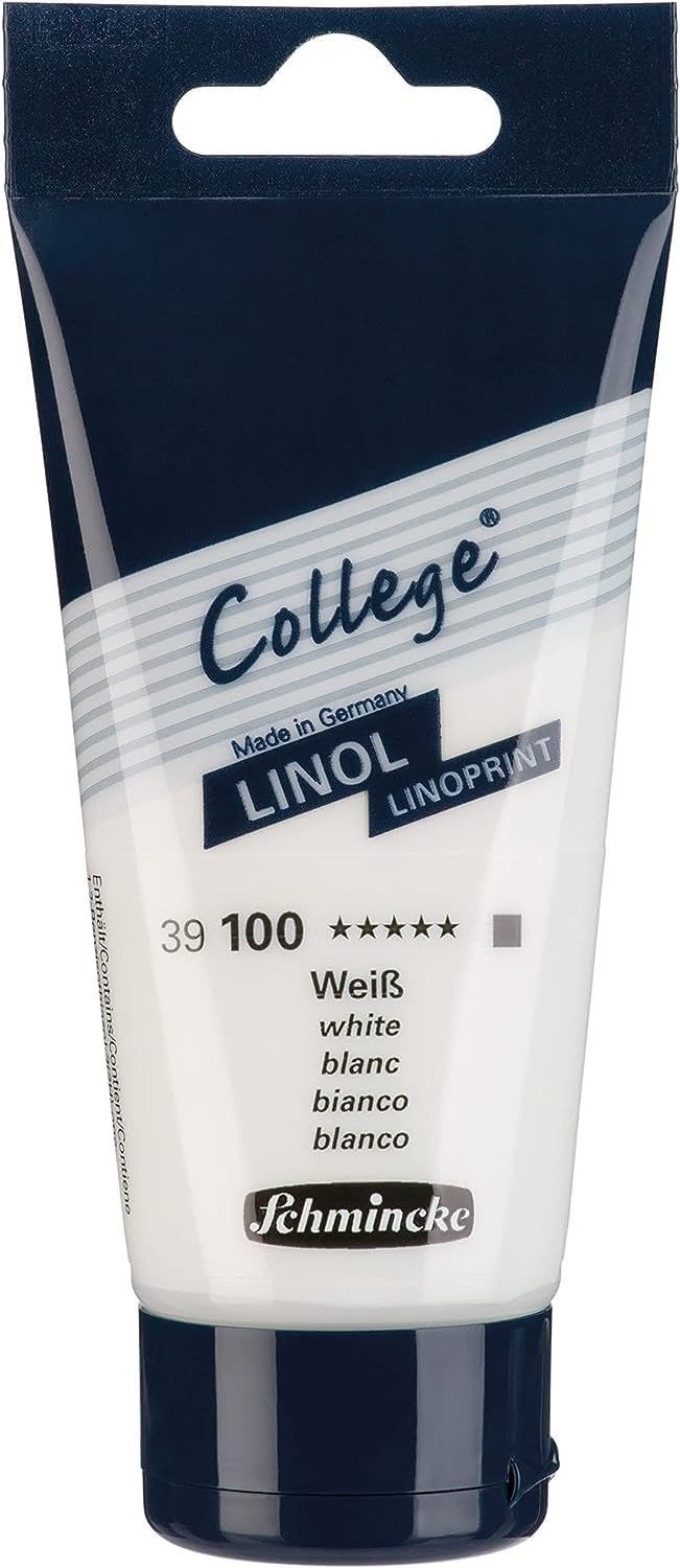 Schmincke - College Linol, Linoldruckset mit 5 x 75 ml Tuben, 84 001 097, Künstler-Linoldruck-Farben