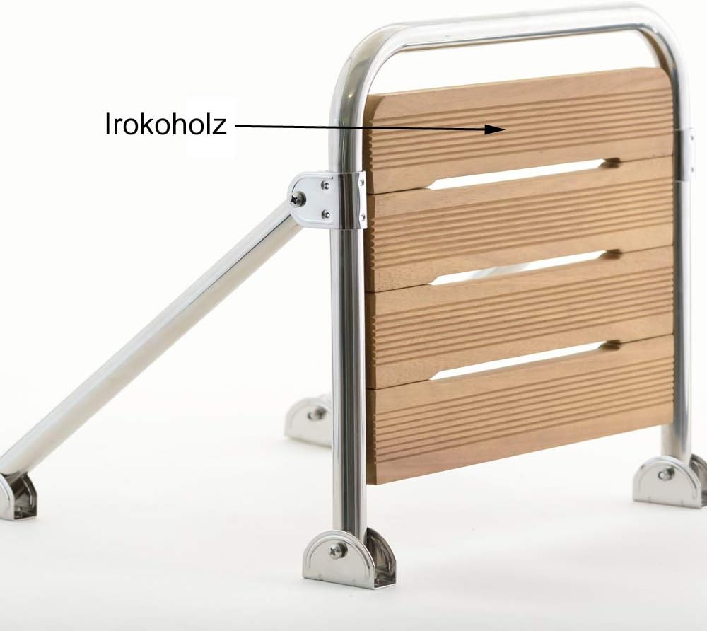 Badeplattform Trittstufe Bootstreppe Iroko-Holz 460 x 400mm