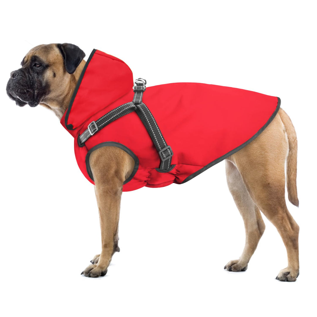 Mosucoirl Hunde Regenmantel Wasserdichter Hunde Kapuzenpullover Reflektierender Hunde Regenmantel mi