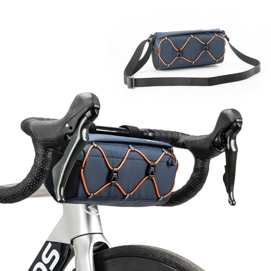 ROCKBROS Fahrrad Lenkertasche 2,2L als Umhängetasche | Fahrradtasche vorne mit abnehmbarem Tragegurt