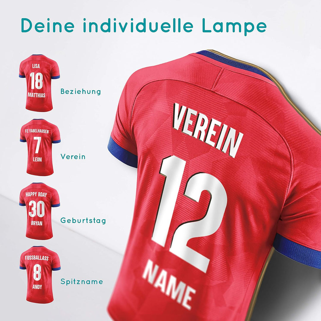Elbeffekt Trikotlampe für Tschechien Fans aus Holz - personalisierbares Geschenk - schenke Dein indi