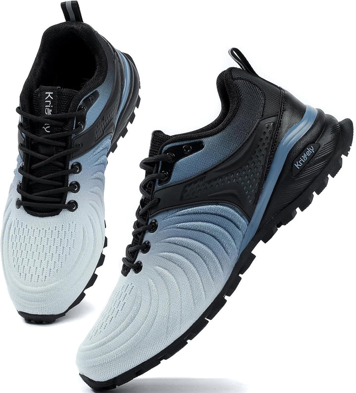 Kricely Traillaufschuhe Herren Laufschuhe Strassenlaufschuhe Sneaker Leicht Wanderschuhe Fitnessschu