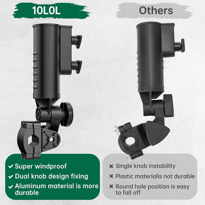 10L0L Strapazierfähiger Golf-Regenschirmhalter, einzigartiger sechseckiger Aluminiumsockel, resisten