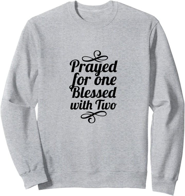 Schwangerschaft Lustiger Spruch Gesegnet mit Zwillingen Sweatshirt