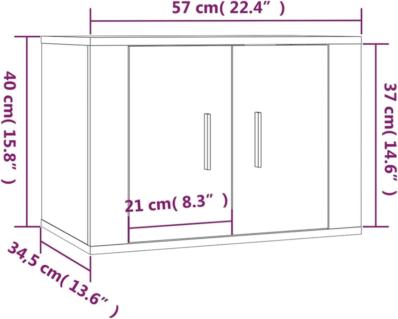 Tidyard TV Wandschrank 2 STK.Hängeschrank Fernsehschrank Wohnwand Anbauwand Schrankwand Fernsehtisch