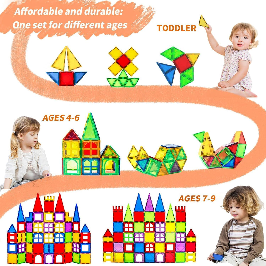 Magblock 120 Stück Magnetische Bausteine, Magnet Spielzeug Magnetspiele Kinderspielzeug Kinder für 3
