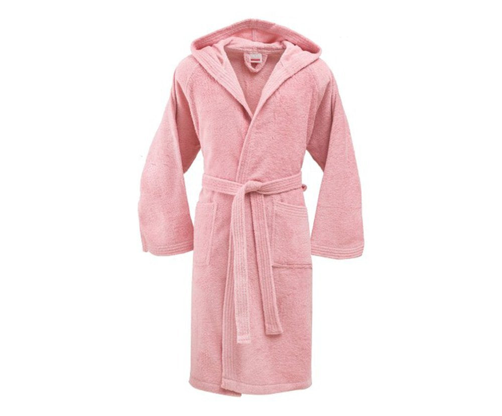 Bassetti Bademantel für Damen und Herren, mit Kapuze, Grösse L, Frottee aus reiner Baumwolle, 370 g/
