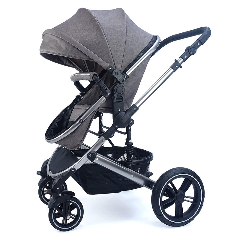 Pixini Neyla Kombi Kinderwagen mit Stoffwanne/Buggy/Wickeltasche/Getränkehalter/Regenplane/Mückennet