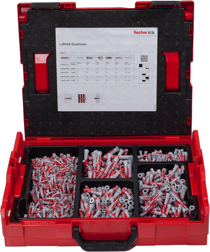 fischer DuoPower in der handlichen L-BOXX, 910 x DuoPower in verschiedenen Grössen, der innovative D