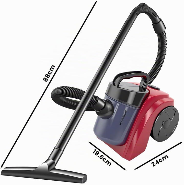 Staubsauger Beutelloser, kompakter &amp; leiser Bodenstaubsauger für Teppich - &amp; Hartböden, 1000W, Soft-