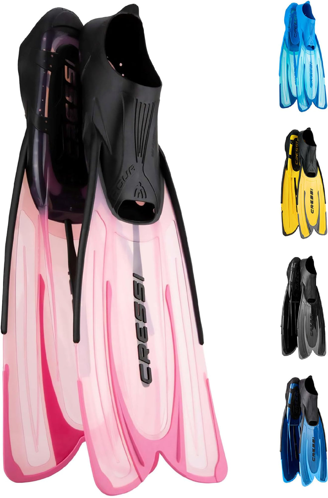 Cressi Agua Premium Flossen Self Adjusting zum Tauchen, Apnoe, Schnorcheln und Schwimmen Rosa 33/34
