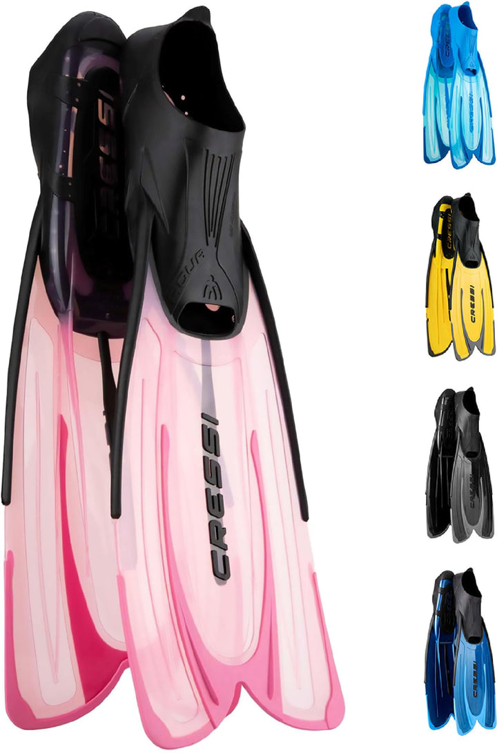 Cressi Agua Premium Flossen Self Adjusting zum Tauchen, Apnoe, Schnorcheln und Schwimmen Rosa 33/34