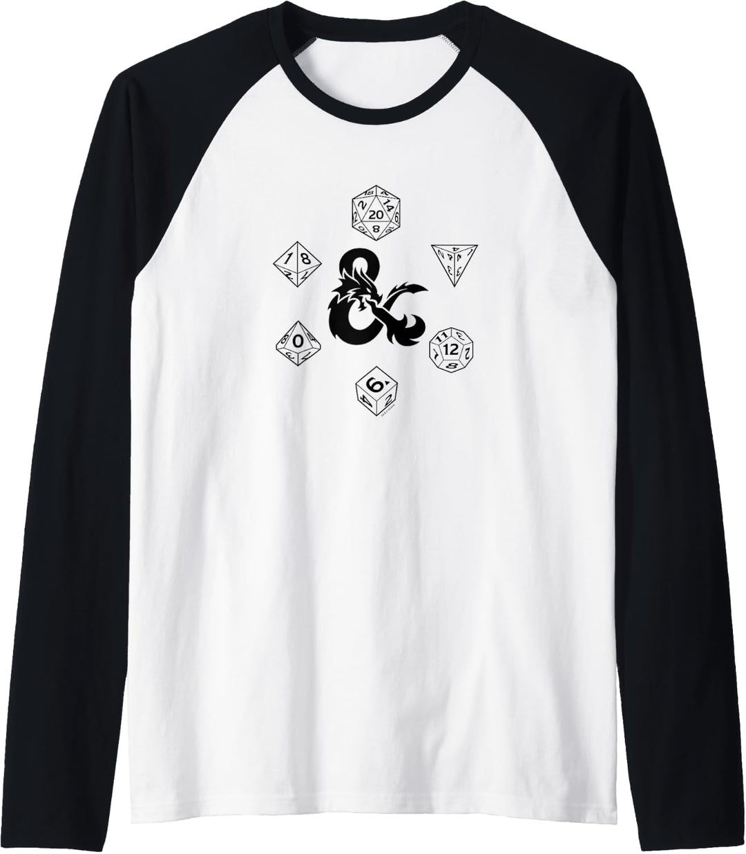 Dungeons &amp; Dragons Hexagon Dice Circle Layout Raglan