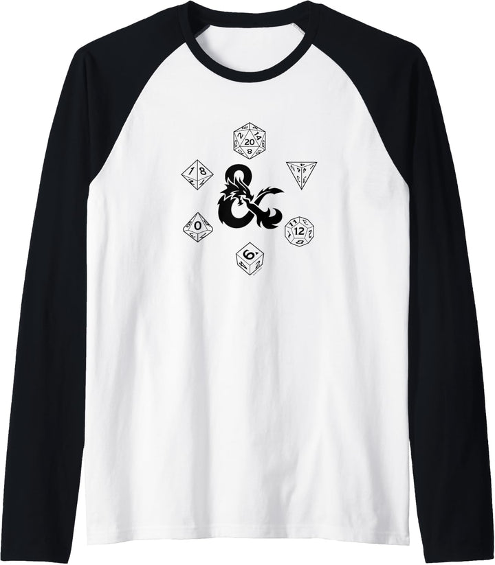 Dungeons &amp; Dragons Hexagon Dice Circle Layout Raglan