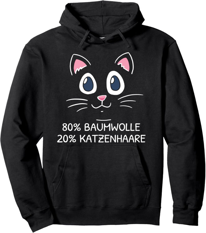 Katzenbesitzer 80 % Baumwolle 20 % Katzenhaare Katzen Spruch Pullover Hoodie