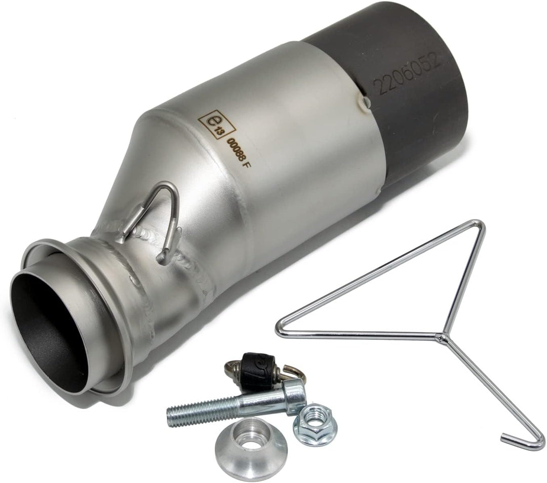 Endschalldämpfer/Auspuffanlage LeoVince SLIP-ON SBK, Edelstahl schwarz, Carbon Kappe, mit Zulassung