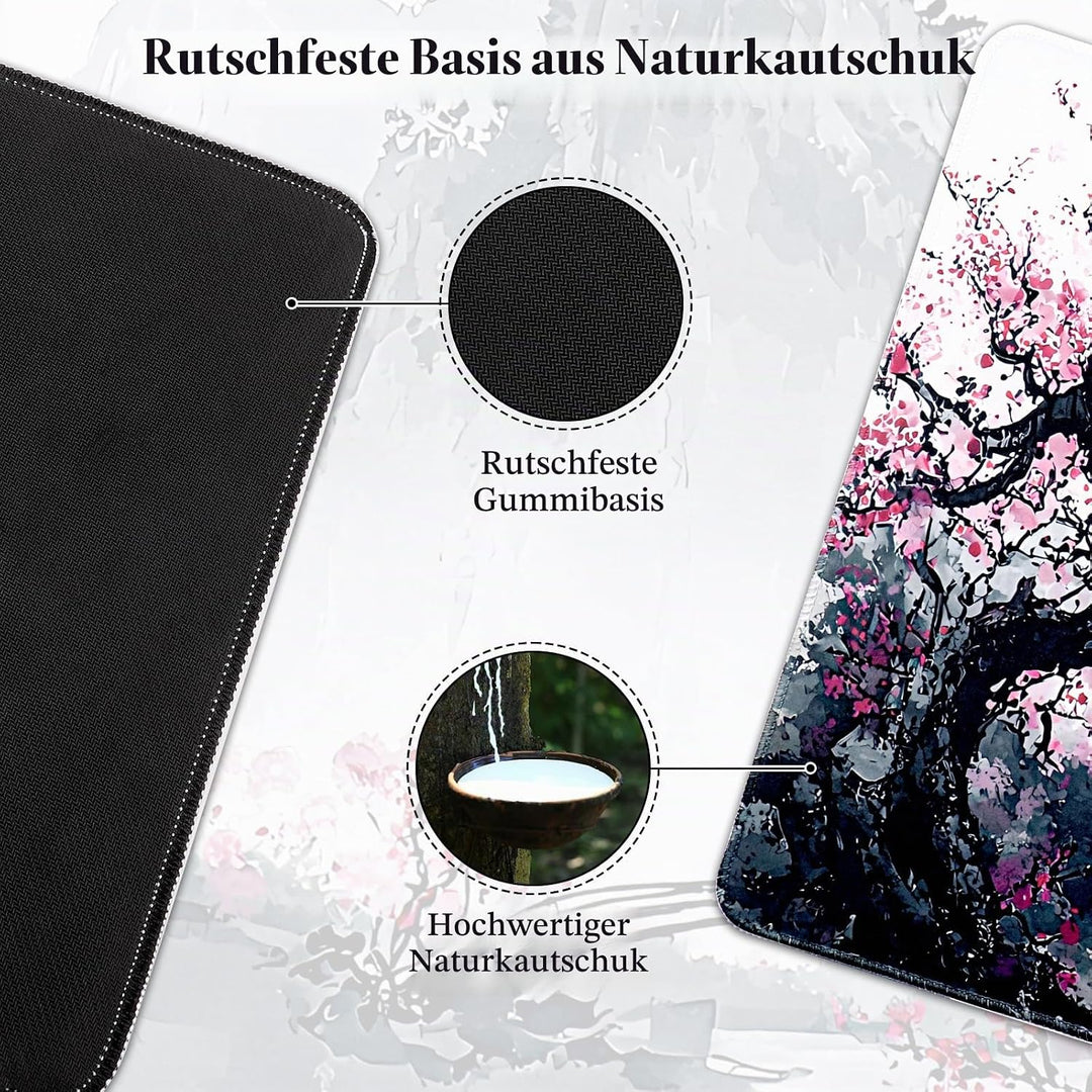 Mauspad XXL, Grosses Mouspad 900x400mm, Gaming Mausepad Improved Precision and Speed, Mousepad mit V