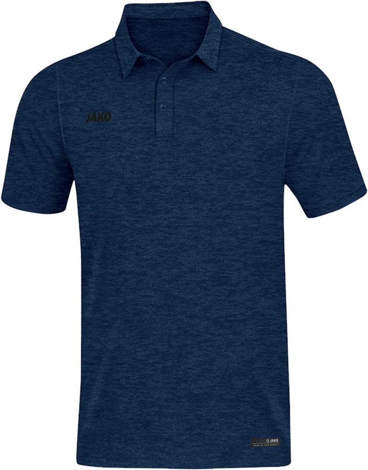 JAKO Herren Polos Polo Premium Basics, marine meliert, XXL, 6329 XL Marine Meliert, XL Marine Melier