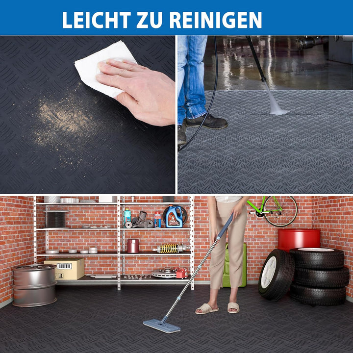 bimiti 20 Stück 40x40cm PVC Garagenboden, Garagenboden Fliesen aus Gummi, Garagenboden Schutzmatte r