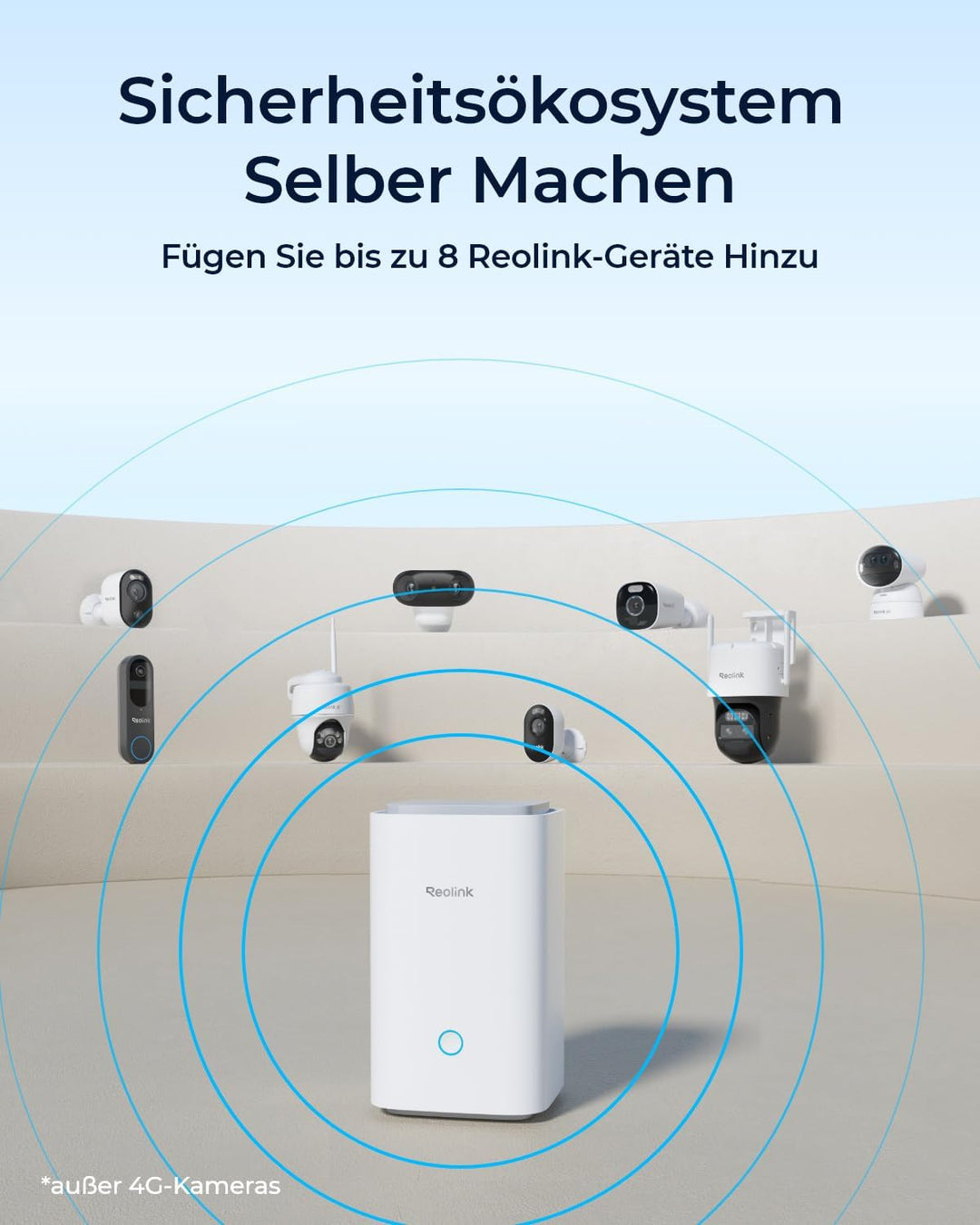 Reolink Argus 4 Pro Solar Überwachungskamera Aussen Akku, 4K ColorX-Nachtsicht, 180°-Weitwinkel, Wi-