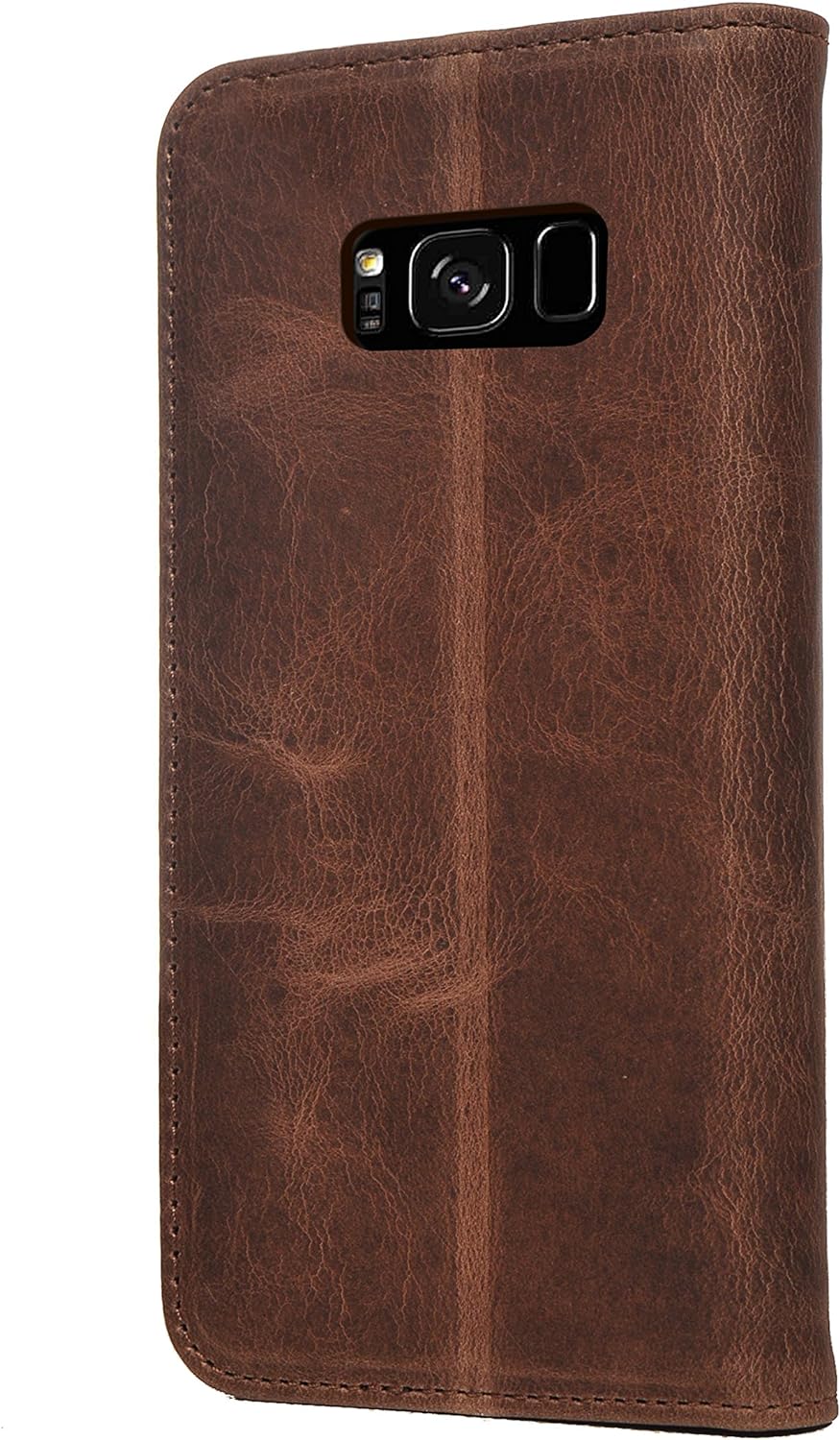Porter Riley - Lederhülle für Samsung Galaxy S8. Premium Echtleder Standhülle/Cover/Brieftasche mit