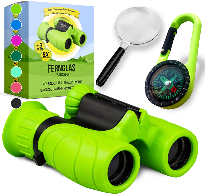 Fernglas für Kinder - Optimales Ostergeschenk - Starke Vergrösserung 8X21 – Umfangreiches Set inklus