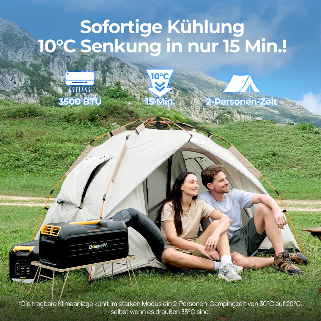 BougeRV 2026 PC35 Mobile Klimaanlage, 3500 BTU Tragbare Klimaanlage, 5 in 1 Klimagerät mit App, Komp
