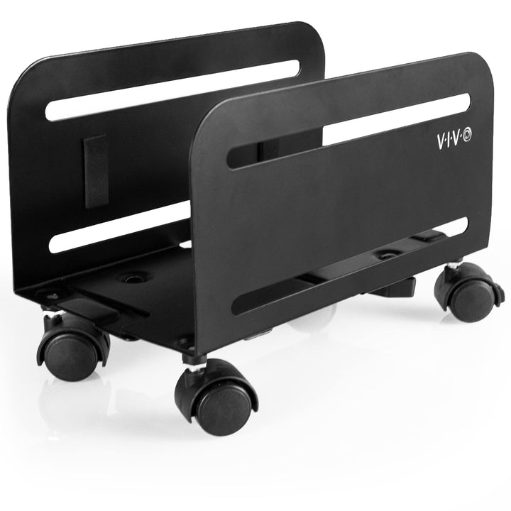 VIVO Computer Tower Desktop ATX-Case, CPU Steel Rolling Stand, 4.7 to 8.2 inch Wide Adjustable Mobil