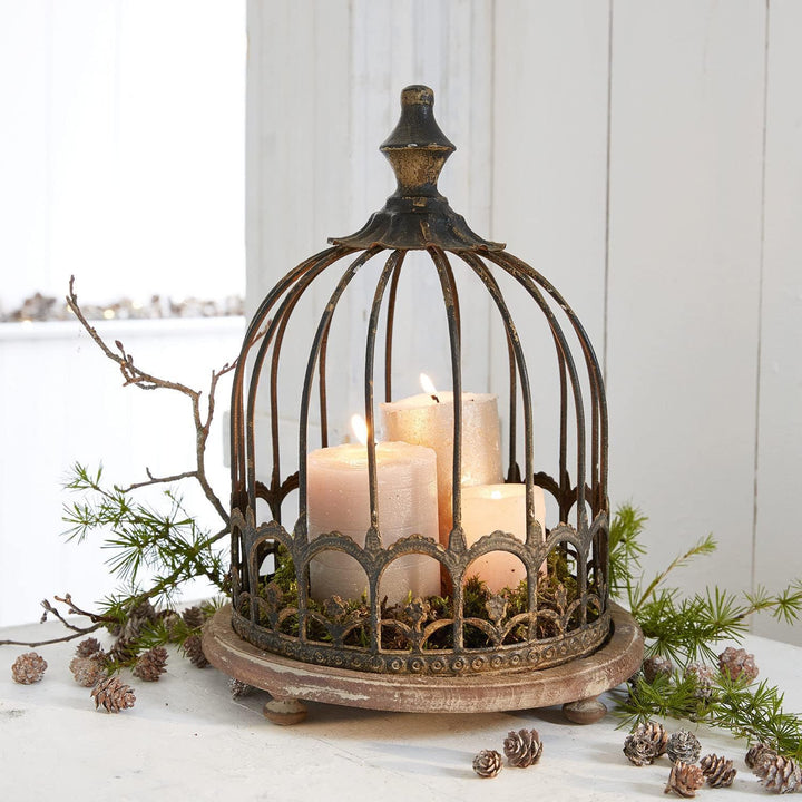 Loberon Glocke Saliers, vielseitig dekorierbar, Romantisches Design, Nostalgie-Look, Shabby-Finish,