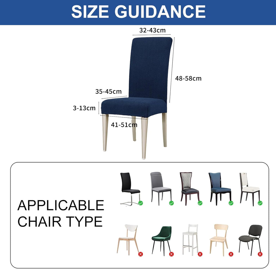 Ystyle Stretch Stuhlhussen 4er Set, Stuhlbezug Elastisch Abnehmbarer Waschbarer, Universal Hussen Fü