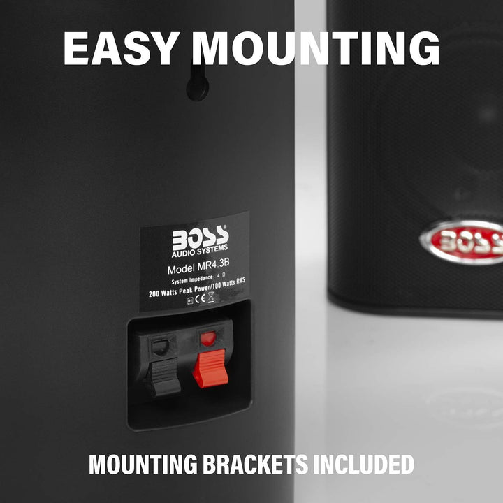 Boss Audio Systems MR4.3B Lautsprecher für MP3 und iPod, Schwarz