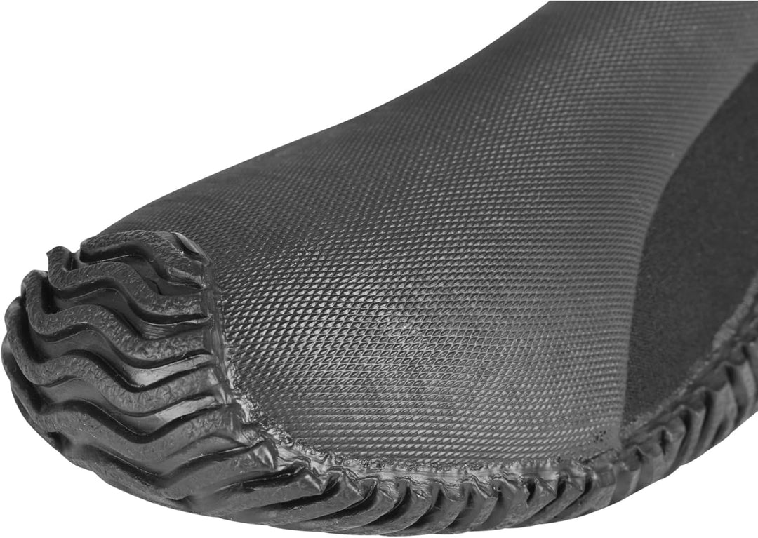 Seac Basic HD, 5 mm Neoprene Diving Boots with Side Zip and semi-Rigid Sole 3X-Large Schwarz, 3X-Lar