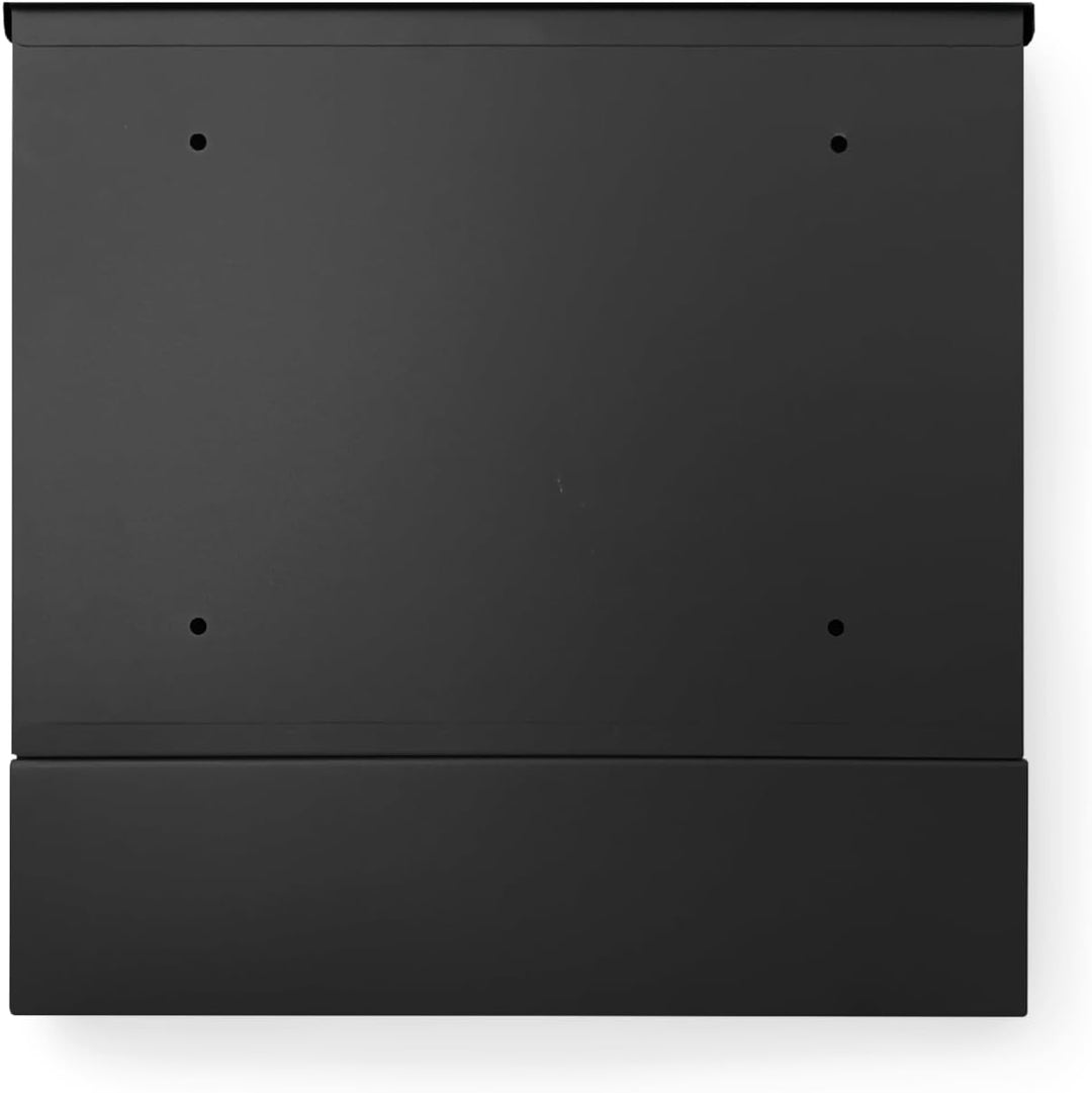 KTC- Home Premium Briefkasten Postlux 4.0 Schwarz - mit Edelstahlblende- UV & Witterungsbeständig -
