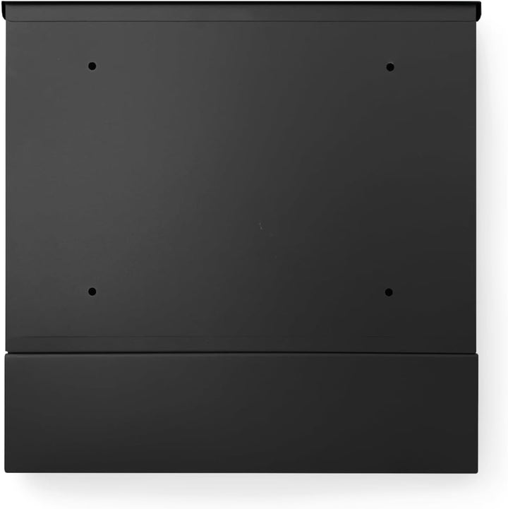 KTC- Home Premium Briefkasten Postlux 4.0 Schwarz - mit Edelstahlblende- UV & Witterungsbeständig -