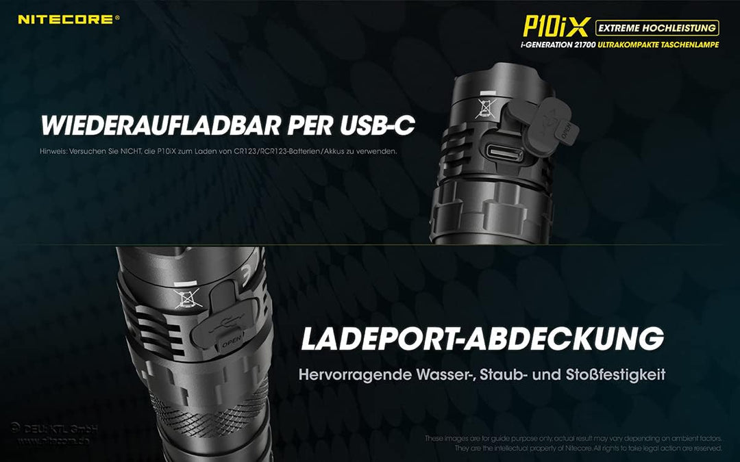 Nitecore P10IX Compact Flashlight, schwarz