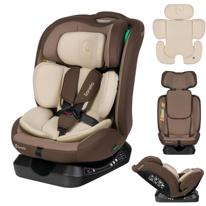 Lionelo Aart i-Size Kinderautositz Gruppe 0/1/2/3, 40-150 cm, 0-12 Jahre, Universelle Gurtmontage, V