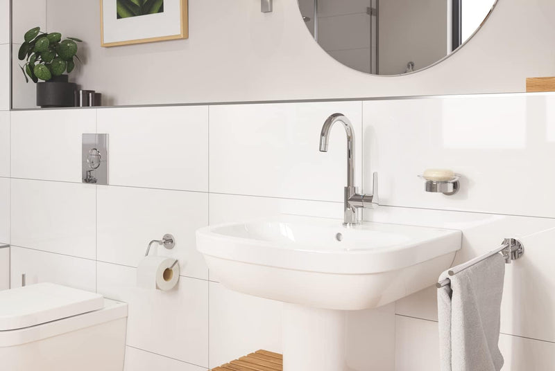 GROHE Start - Seifenschale mit Halter (Material: Glas/ Metall, verdeckte Befestigung), chrom, 411930