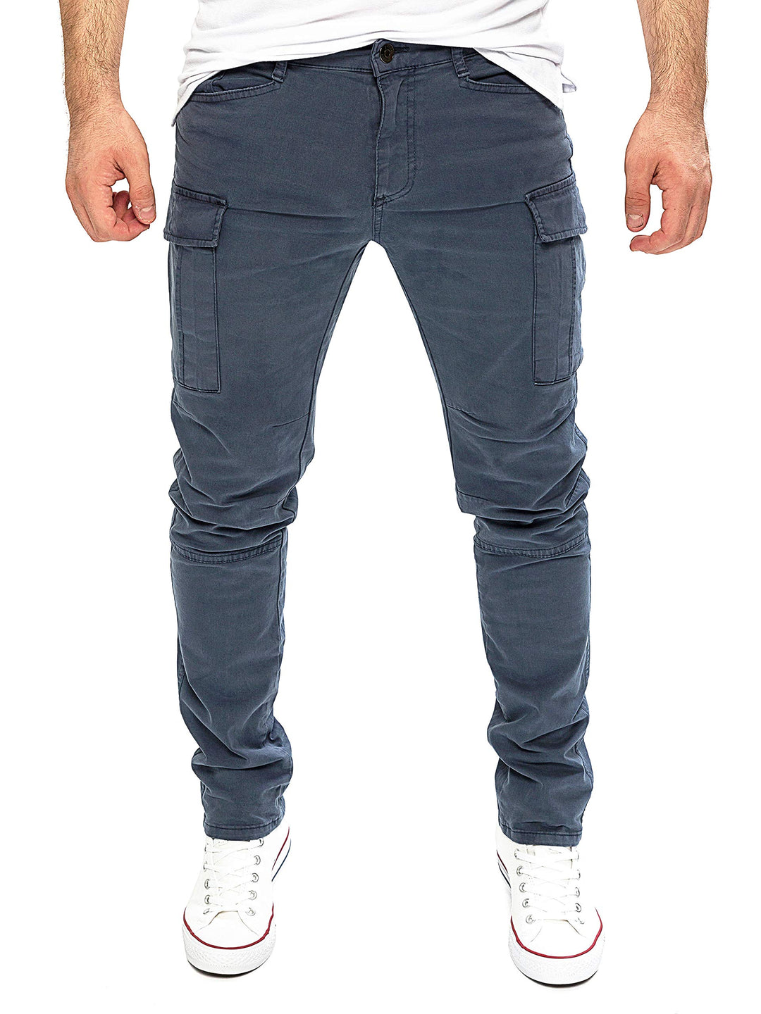Yazubi Jayden - Herren Cargo Hose - Baumwoll Cargo Jeans 28W / 30L Grau (Turbulence 194215), 28W / 3